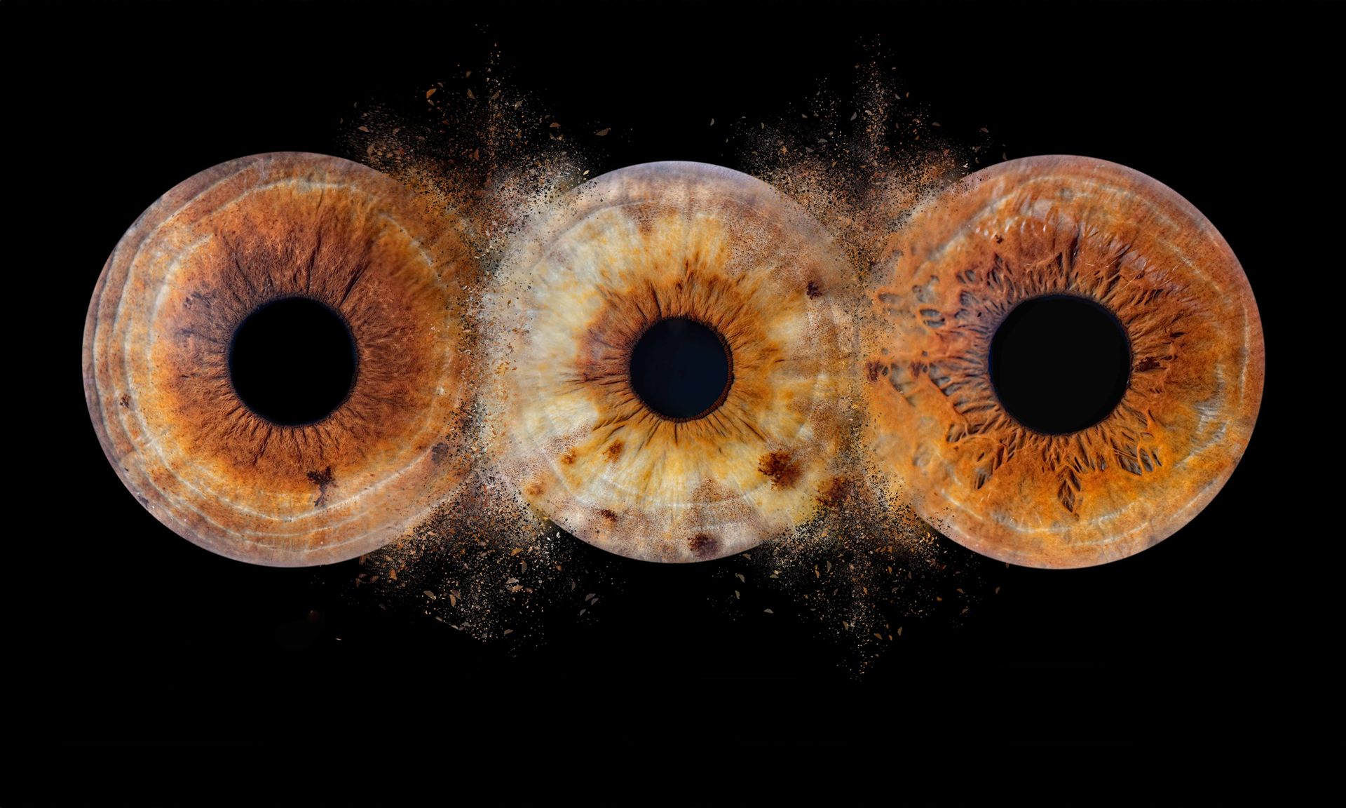 Iris-Collage – mehrere Augen